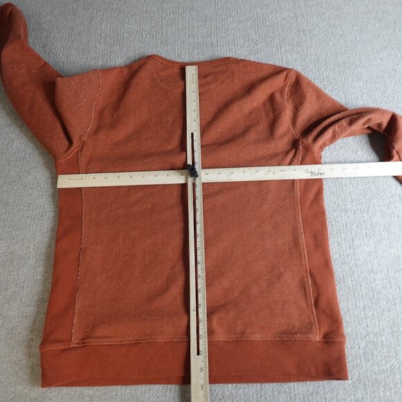 Taylor Stitch Sweatshirt 40 Orange Speckled Organic Cotton Gusseted - Picture 9 of 12